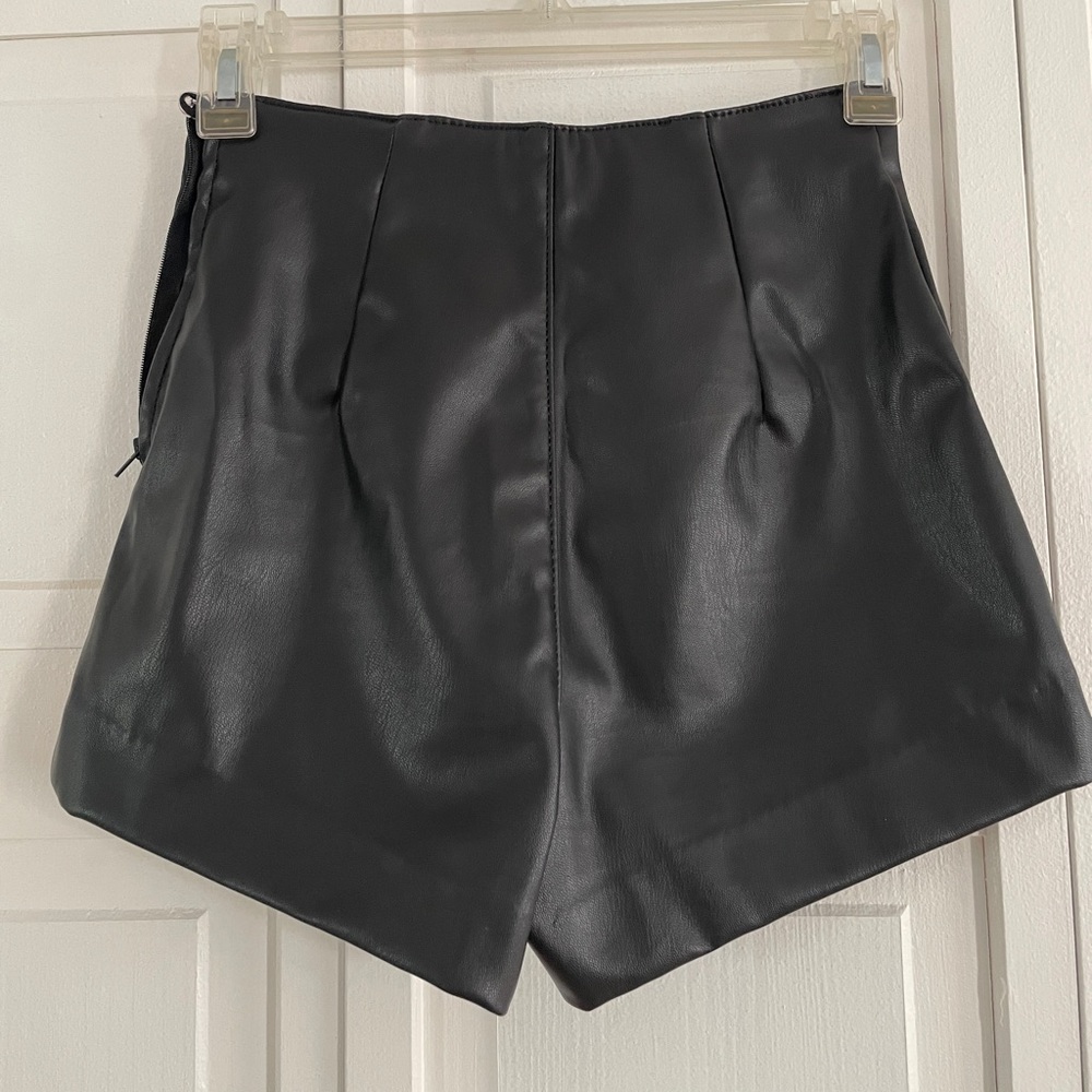 H&M Faux Leather Shorts